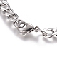 Unisexe 304 chaîne gourmette en acier inoxydable / bracelets chaîne torsadée(X-STAS-D0002-40P)-2
