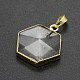 Natural Quartz Crystal Pendants(G-D705-04G)-2