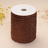 Twisted Nylon Thread, Saddle Brown, 5mm, about 18~19yards/roll(16.4m~17.3m/roll)(NWIR-A001-21)