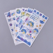 Planner Stickers, Decorative Sticker, for Scrapbooking, Calendars, DIY Crafts, Album, Starry Sky Pattern, 16.1x8x0.01cm, 6sheets/set(DIY-L038-D05)