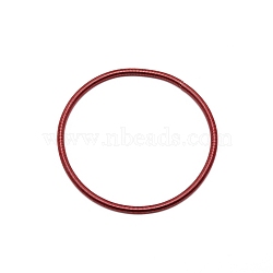 3MM Steel Wire Spring Stretch Bracelet for Women, FireBrick, 7-1/8 inch(18cm)(BJEW-WH0011-13H)