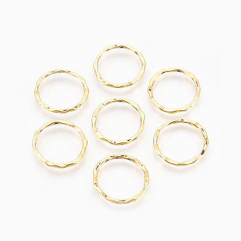 Tibetan Style Linking Rings, Circle Frames, Cadmium Free & Nickel Free & Lead Free, Antique Golden Color, 22x1.5mm, about 18.5mm inner diameter