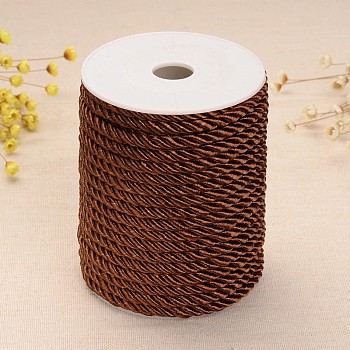 Twisted Nylon Thread, Saddle Brown, 5mm, about 18~19yards/roll(16.4m~17.3m/roll)