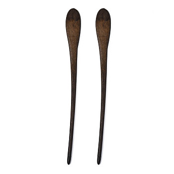 Vintage Schima Wood Hair Sticks Findings, Hair Accessories for Women, Coconut Brown, 185x19x7mm