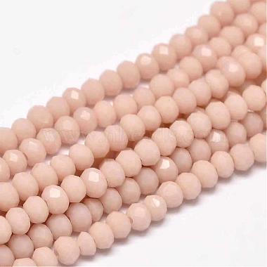 4mm PeachPuff Abacus Glass Beads