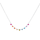 Colorful Cubic Zirconia Diamond Pendant Necklace(LD9144-2)-2