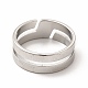304 Stainless Steel Cuff Ring for Women(RJEW-B027-16P)-3