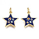 Brass Micro Pave Cubic Zirconia Enamel Charms(ZIRC-Q200-025A-NF)-1