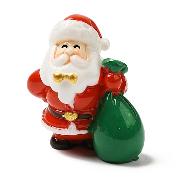 Christmas Theme Resin Display Decorations, for Car or Home Office Desktop Ornaments, Santa Claus, 33.5x24x37mm