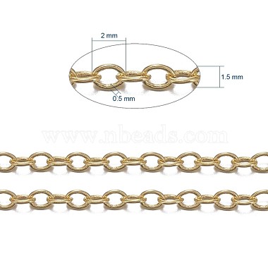 Brass Cable Chains(X-CHC-034Y-G)-3