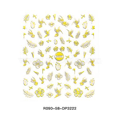 3d étoiles métalliques hippocampe bowknot ongles décalcomanies autocollants(MRMJ-R090-58-DP3222)-2