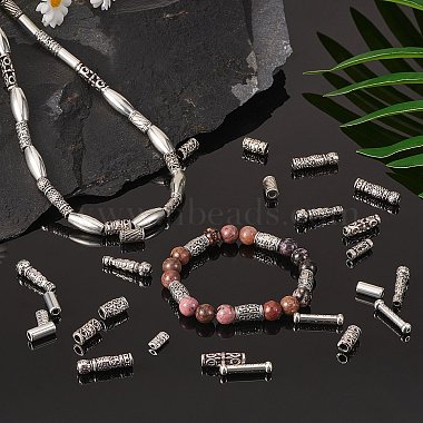 150Pcs 15 Style Tibetan Style Alloy Tube Beads(FIND-SZ0001-16-RS)-3