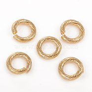 304 Stainless Steel Jump Ring, Open Jump Rings, Golden, 10x2mm, Inner Diameter: 6mm, 12 Gauge(STAS-G224-23G-05)