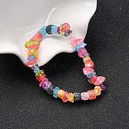 Unisex Synthetic Crackle Quartz Chips Beads Stretch Bracelets, Dyed & Heated, Inner Diameter: 1-3/4~2 inch(4.5~5cm)(BJEW-S143-18-1)