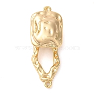 Brass Fold Over Clasps, Rectangle, Real 18K Gold Plated, 32mm(KK-G505-25G)