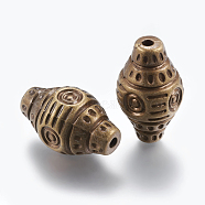 CCB Plastic Beads, Bicone, Antique Bronze, 33x18mm, Hole: 3mm(CCB-K007-006AB)