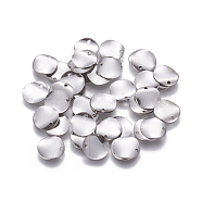 201 Stainless Steel Charms, Stamping Blank Tag, Flat Round, Stainless Steel Color, 10x0.2mm, Hole: 1.2mm(STAS-L234-086P)
