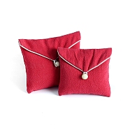 Rectangle Velvet Storage Bags, Packaging Bag, Red, 9x11cm(PW-WG85075-06)