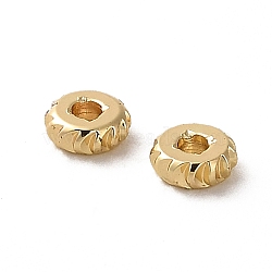 Rack Plating Brass Spacer Beads, Long-Lasting Plated, Disc, Real 18K Gold Plated, 5.7x2mm, Hole: 2mm(KK-F859-07G)