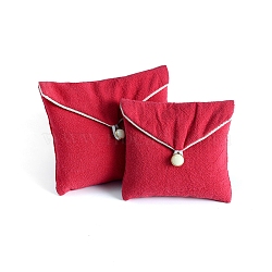 Rectangle Velvet Storage Bags, Packaging Bag, Red, 9x11cm(PW-WG85075-06)
