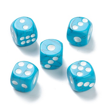 Synthetic Turquoise Cabochons, Dice, 15x15x15mm