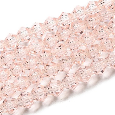 Pink Bicone Glass Beads