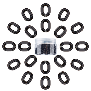 Black Oval Acrylic Quick Link Connectors