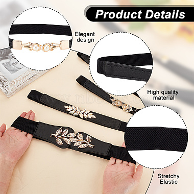 4Pcs 4 Style Imitation Leather Elastic Chain Belt(AJEW-GA0006-22B)-3