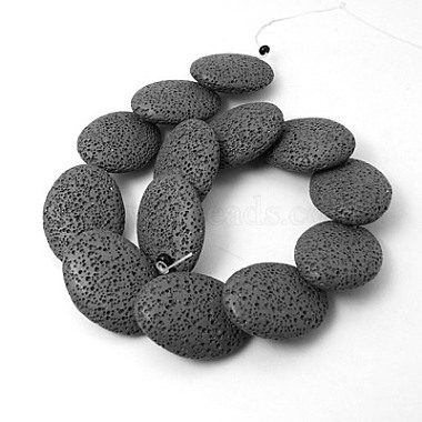 Brins de perles de pierre de lave naturelle(X-G-I031-11)-2