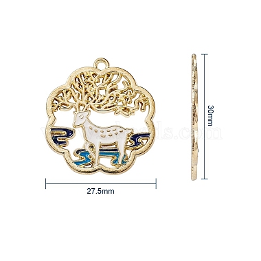 plaqué or pendentifs en alliage d'émail(ENAM-CJ0001-62)-2