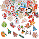 102Pcs Christmas Theme Plastic Self Adhesive Stickers(DIY-SC0021-89)-1