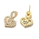 boucles d'oreilles clous coeur zircone cubique(EJEW-C057-14G-06)-2