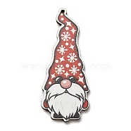 Wood Pendants, Christmas Theme Charms, Gnome, 59.5x24x2.5mm, Hole: 1.5mm(WOOD-Z003-01F)