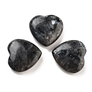 Heart Natural Larvikite Worry Stone, Anxiety Healing Thumb Stone, 19.5~20.5x20~20.5x5.8~6.8mm(G-C134-06A-25)