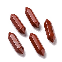 Natural Red Jasper Beads, No Hole, Faceted, Bullet, 22~23x6x6mm(G-K330-43)