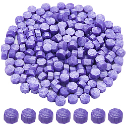 CRASPIRE 200Pcs Sealing Wax Particles, for Retro Seal Stamp, Octagon, Blue Violet, 9mm(DIY-CP0009-35)