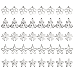 100Pcs 5 Style 304 & 201 Stainless Steel Pendants, Laser Cut, Flower, Stainless Steel Color, 16~17x14~15.5x1mm, Hole: 1~1.8mm, 20pcs/style
(STAS-DC0012-76)