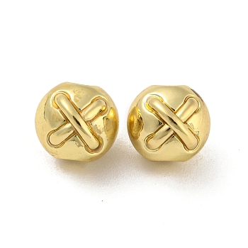 Alloy Beads, Long-Lasting Plated, Lead Free & Cadmium Free & Nickel Free, Round, Golden, 7.5x8x9mm, Hole: 2mm