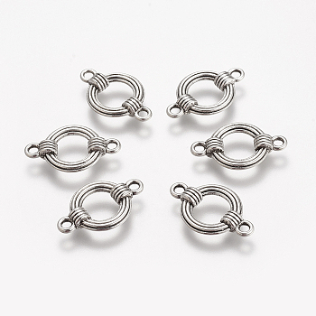 Alloy Links connectors, Lead Free and Cadmium Free, Ring, Antique Silver, 27x17x5mm, Hole: 2.5mm