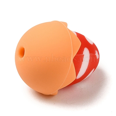 Easter Eggshell Food Grade Eco-Friendly Silicone Focal Beads(SIL-Q022-06C)-2