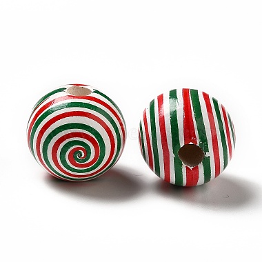 Christmas Theme Printed Natural Wooden Beads(WOOD-L020-A06)-3