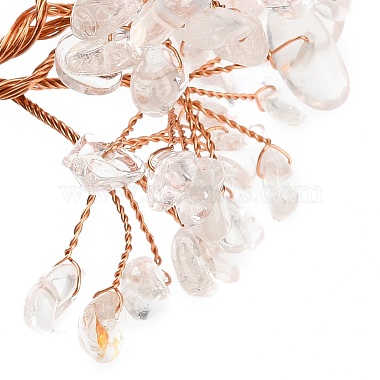 Natural Quartz Crystal Chips Money Tree Decorations(DJEW-C016-01M)-2