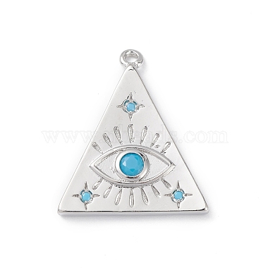 Platinum Triangle Synthetic Turquoise Pendants