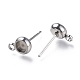 Boucles d'oreilles à tige en acier inoxydable anti-ternissement 304(STAS-I161-01A-P)-2