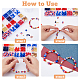 Independence Day Acrylic Beaded Stretch Bracelet with Alloy Enamel Charms DIY Making Finding Kit(DIY-FH0006-72)-4