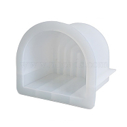 DIY Silicone Candle Molds, for Scented Candle Making, Arch Shape, White, 12.5x13.8x8.9cm(CAND-PW0013-06C)