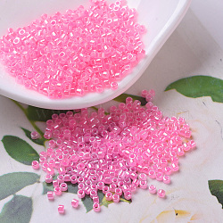 MIYUKI Delica Beads, Cylinder, Japanese Seed Beads, 11/0, (DB0246) Dark Cotton Candy Pink Ceylon, 1.3x1.6mm, Hole: 0.8mm, about 10000pcs/bag, 50g/bag(SEED-X0054-DB0246)