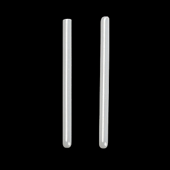 Hypoallergenic Bioceramics Zirconia Ceramic Straight Bar Stud Earrings, Piercing Post Earrings, No Fading and Nickel Free, WhiteSmoke, 12mm, Pin: 0.8mm
