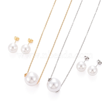 304 Stainless Steel Stud Earrings & Necklaces