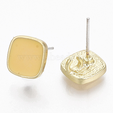 Accessoires de clous d'oreilles en alliage avec émail(PALLOY-N154-19E)-3